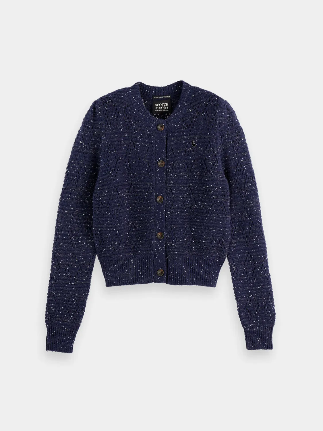 Metallic crewneck cardigan sold by Scotch & Soda product image thumbnail 2