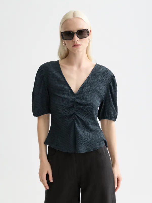Structured v-neck top made by Scotch & Soda