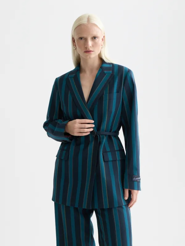 Double-breasted striped blazer made by Scotch & Soda