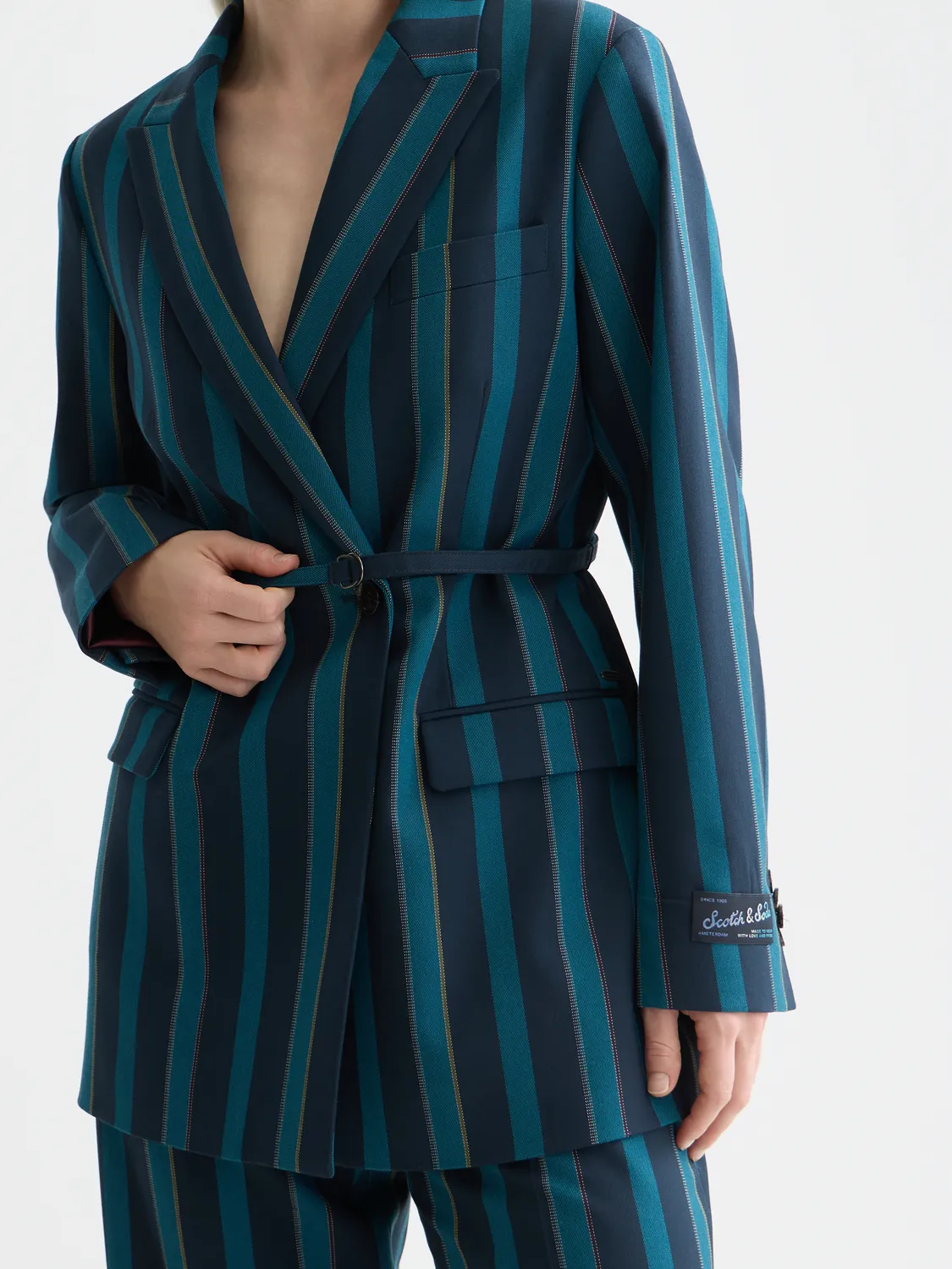 Double-breasted striped blazer sold by Scotch & Soda product image thumbnail 5