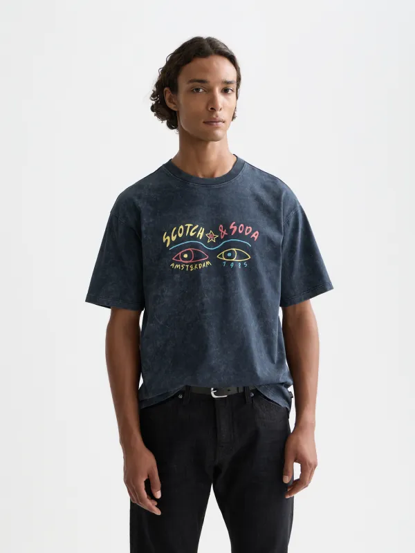 Washed artwork t-shirt made by Scotch & Soda