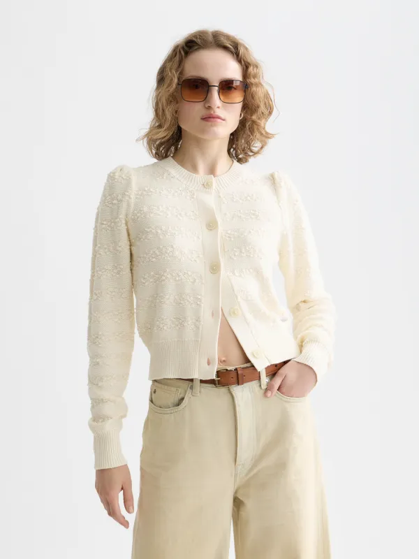 Boucle stripe cardigan made by Scotch & Soda