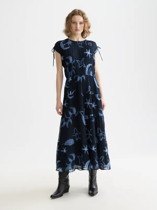 Gathered midi dress made by Scotch & Soda