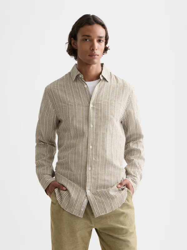 Poplin microcheck shirt made by Scotch & Soda