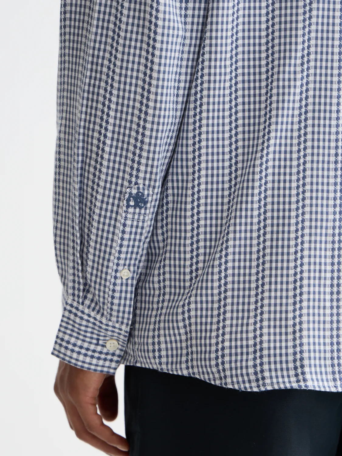 Poplin microcheck shirt sold by Scotch & Soda product image thumbnail 5