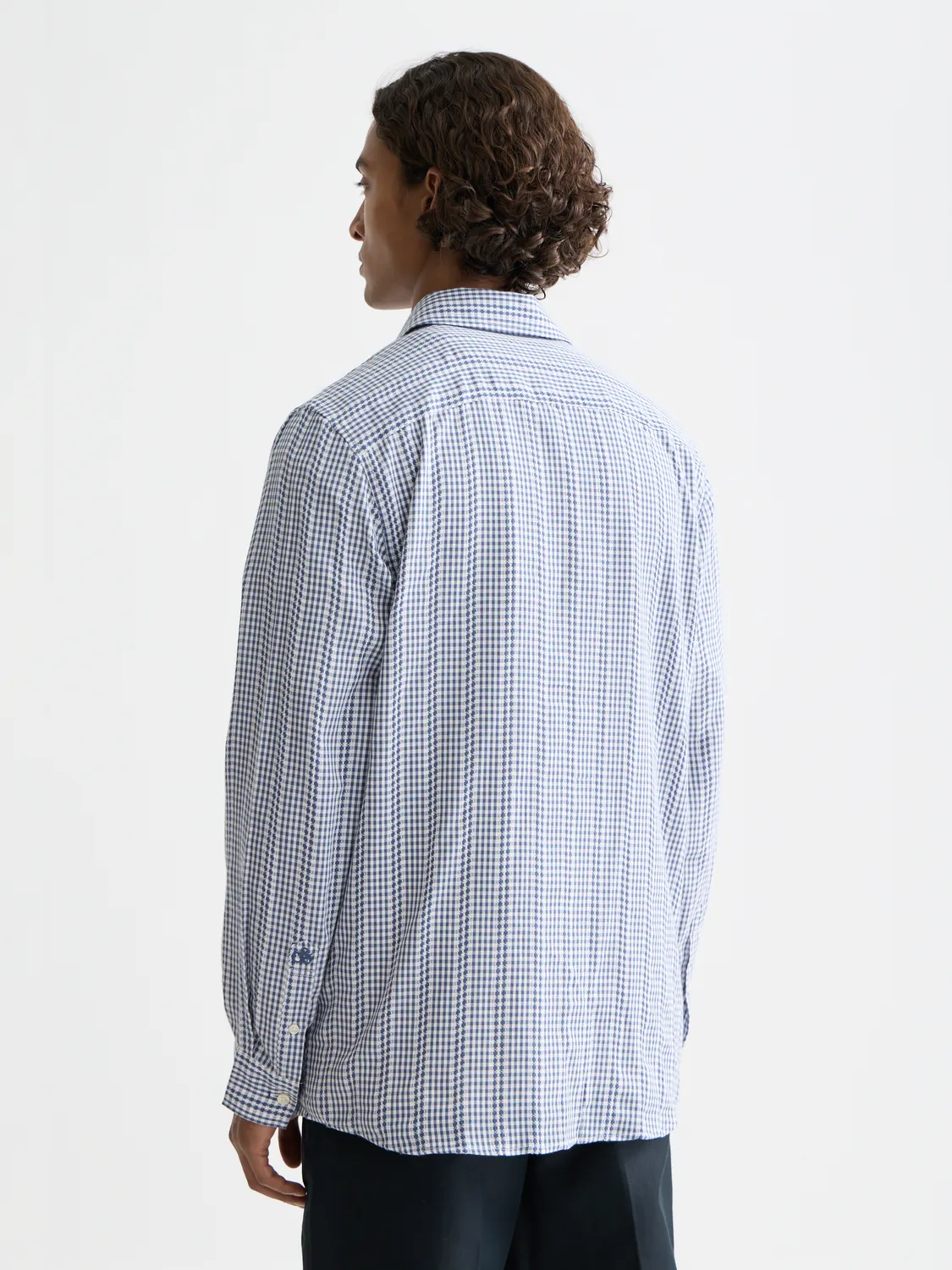Poplin microcheck shirt sold by Scotch & Soda product image thumbnail 3