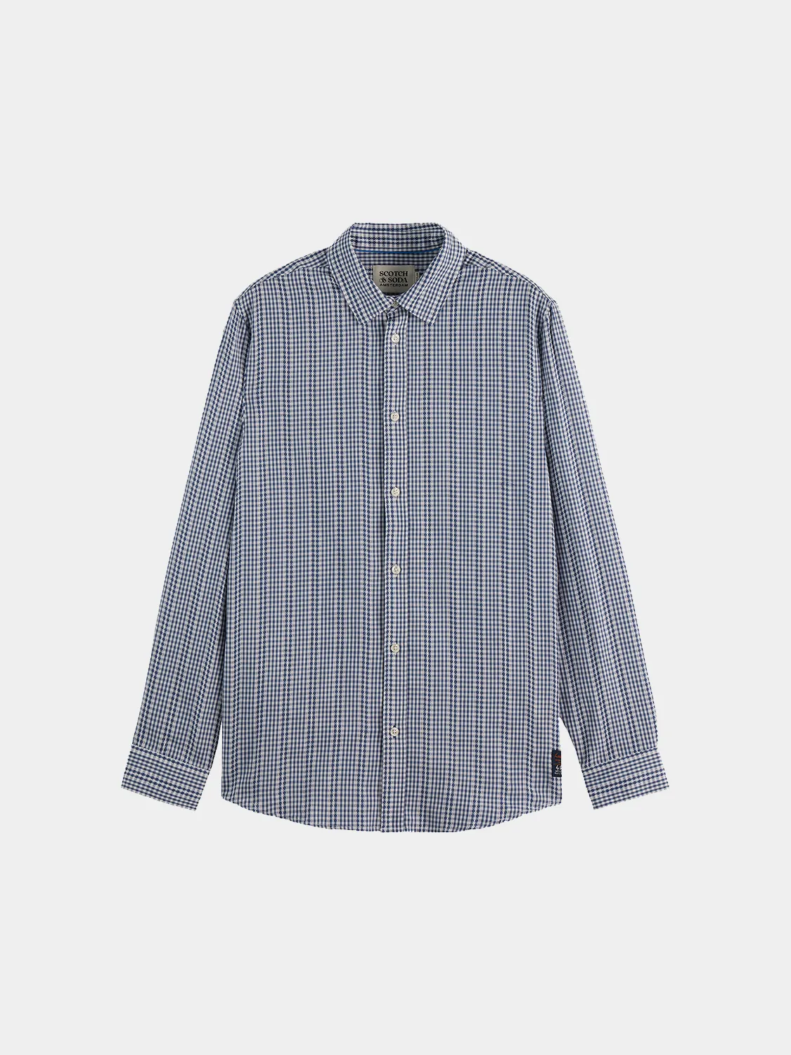 Poplin microcheck shirt sold by Scotch & Soda product image thumbnail 2