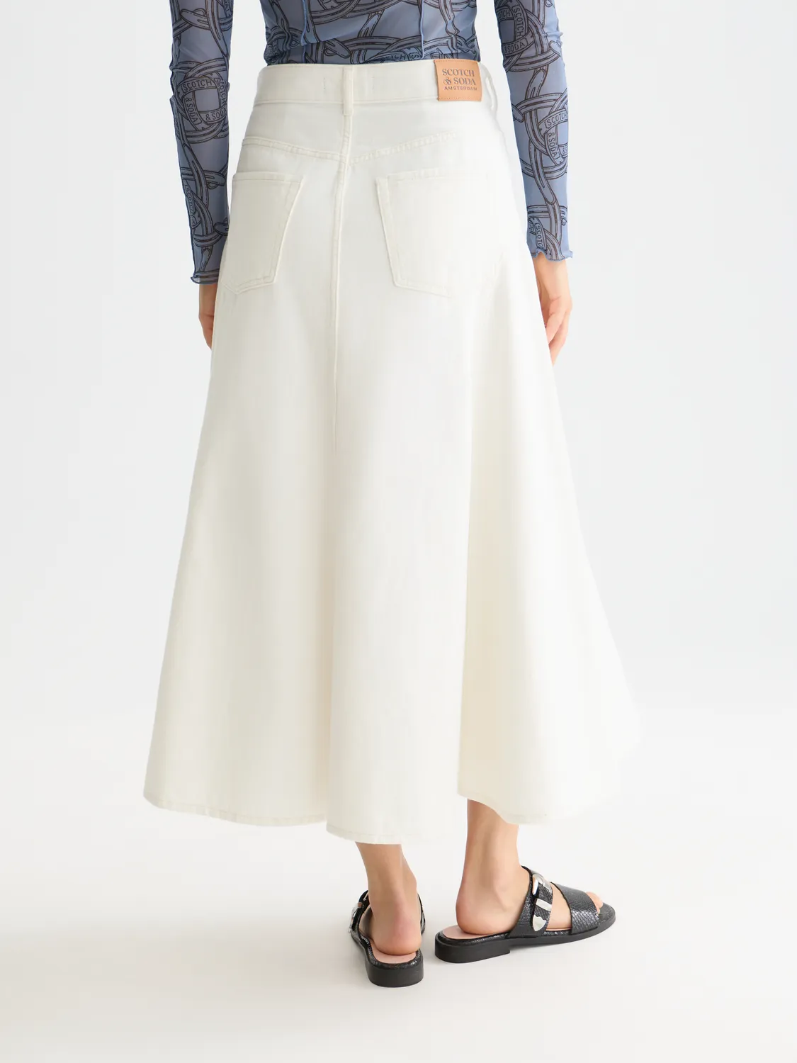 Denim maxi skirt sold by Scotch & Soda product image thumbnail 3