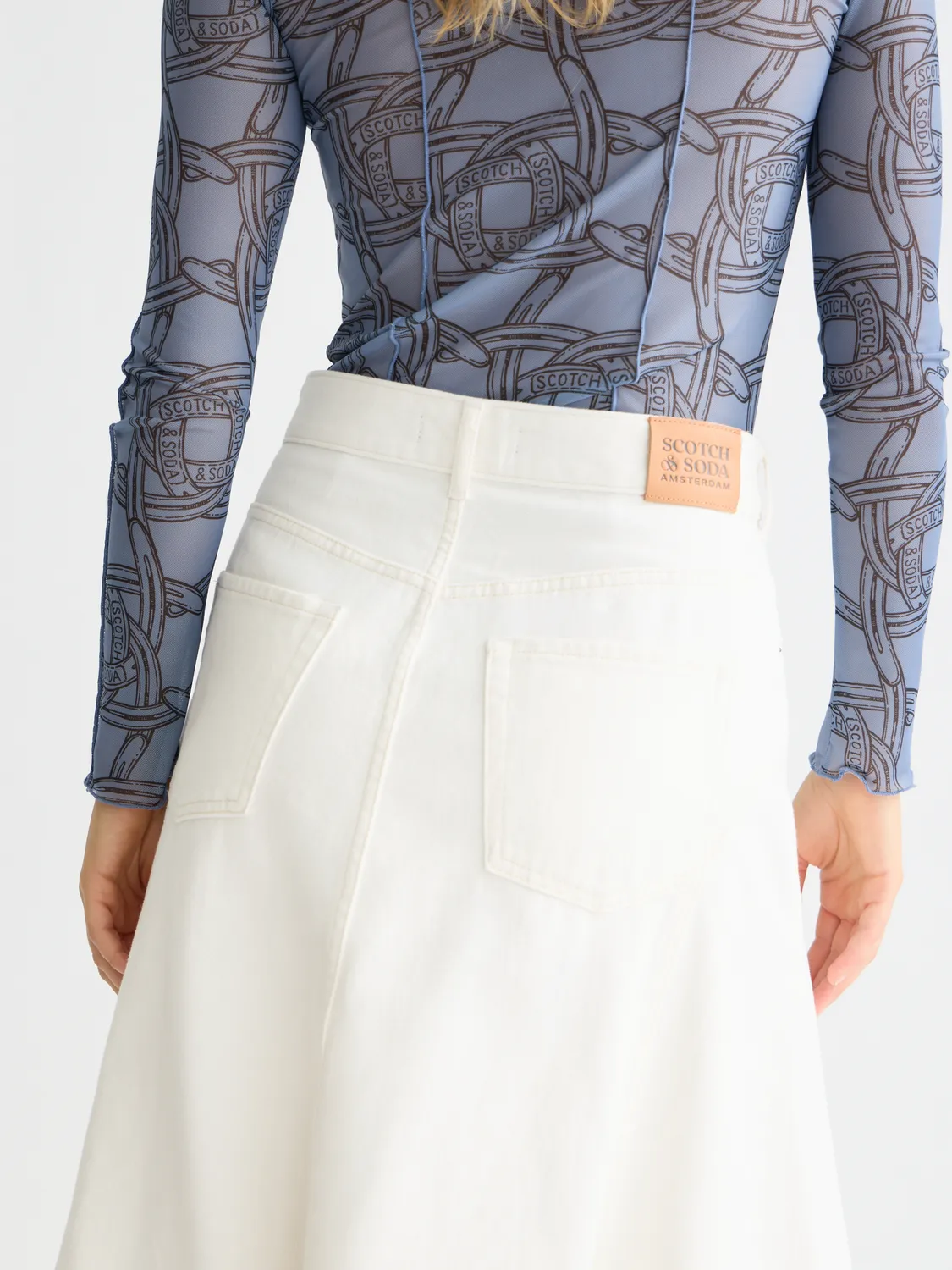 Denim maxi skirt sold by Scotch & Soda product image thumbnail 5