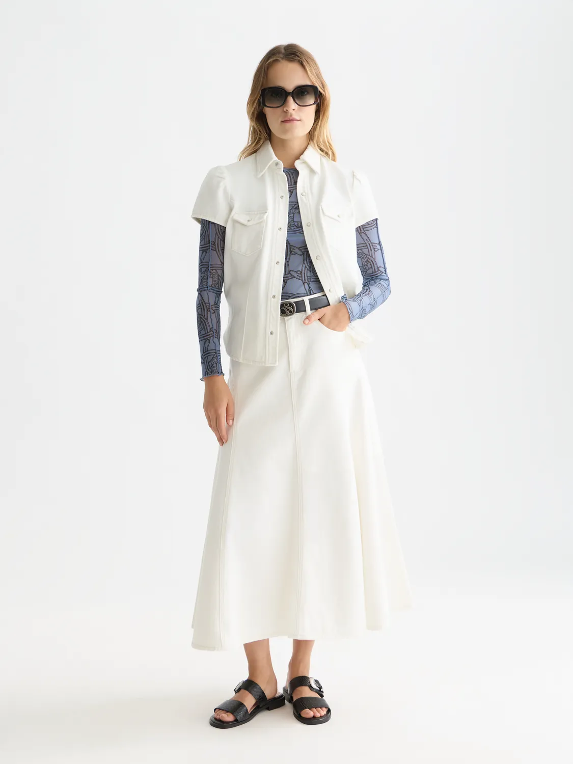 Denim maxi skirt sold by Scotch & Soda product image thumbnail 4