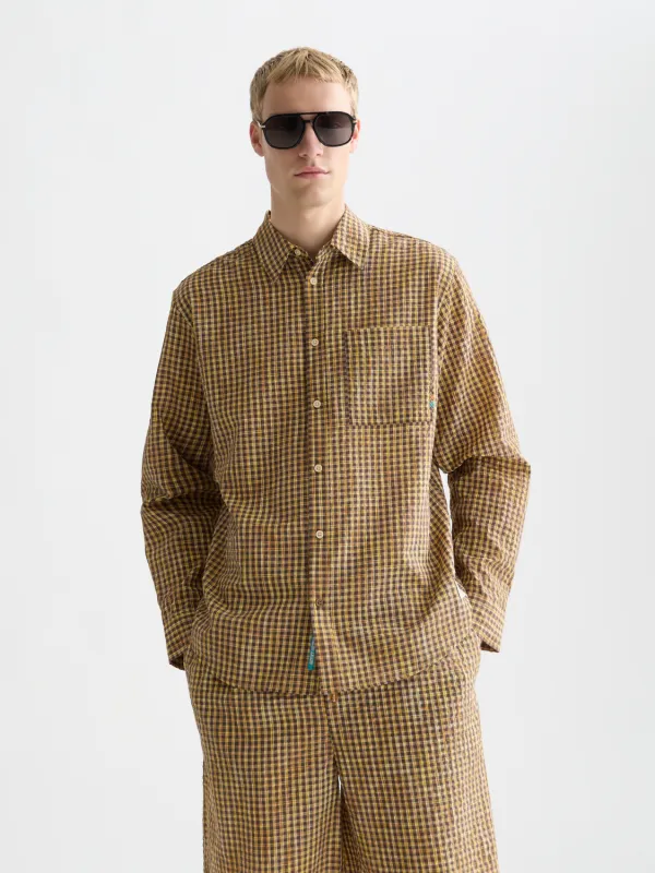 Seersucker micro-check shirt made by Scotch & Soda