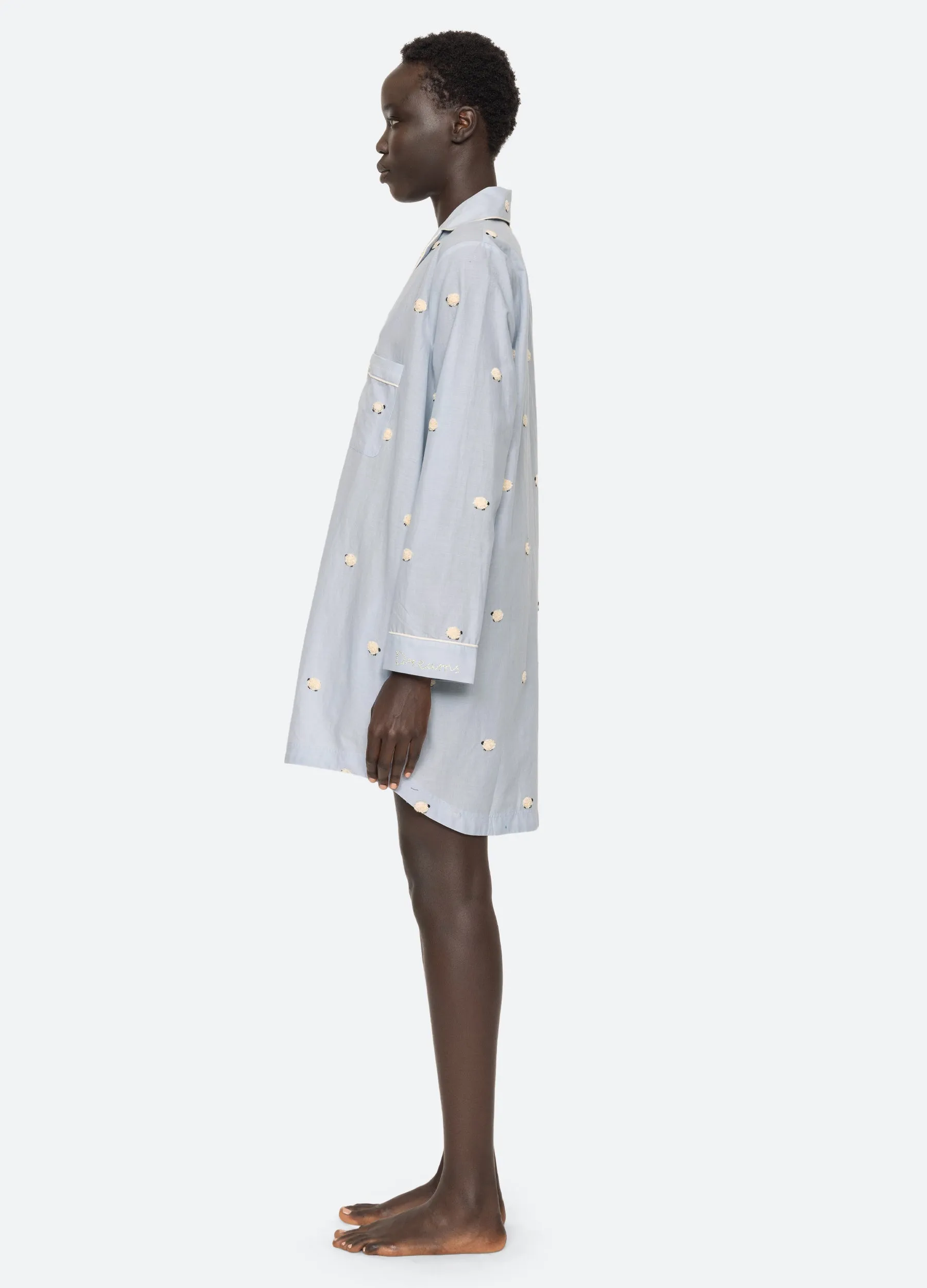 Sheep Night Shirt sold by Sea New York product image thumbnail 4