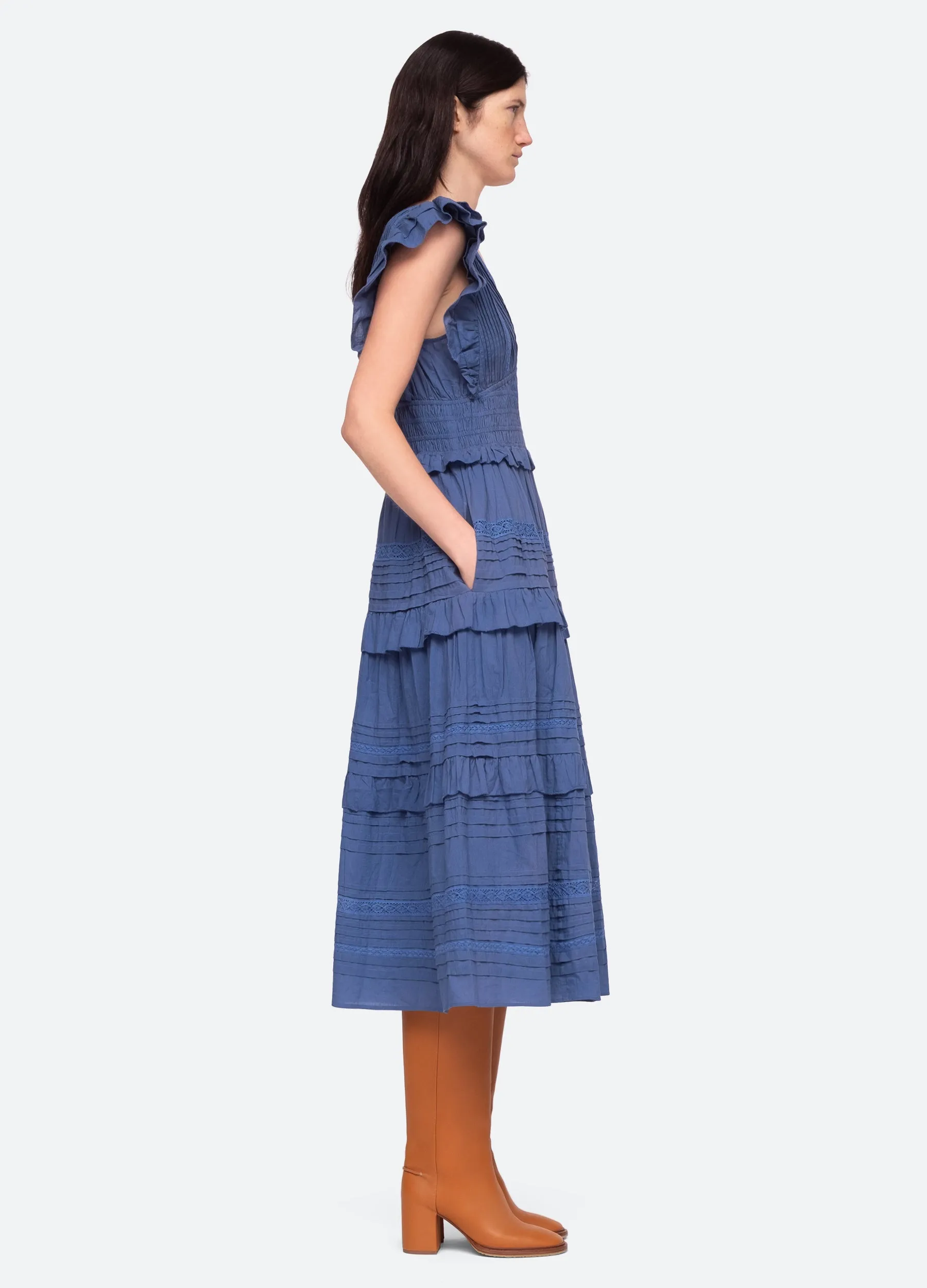 Loren V-Neck Dress sold by Sea New York product image thumbnail 4