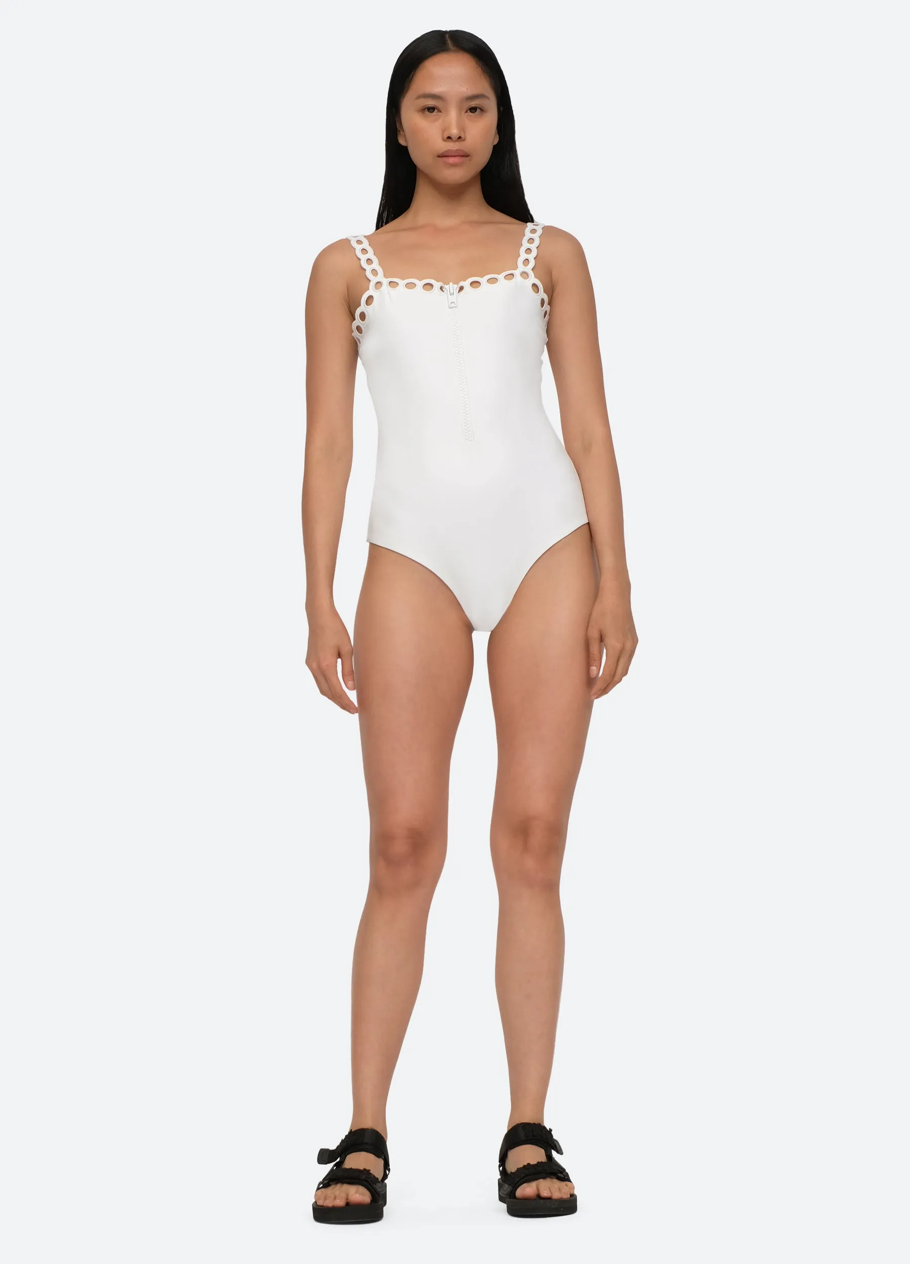 Solid Scallop One Piece sold by Sea New York product image thumbnail 3