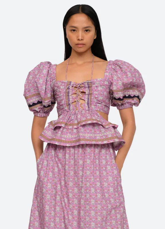 Perry Cutout Top sold by Sea New York