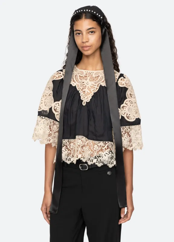 Inez Pearl headband made by Sea New York