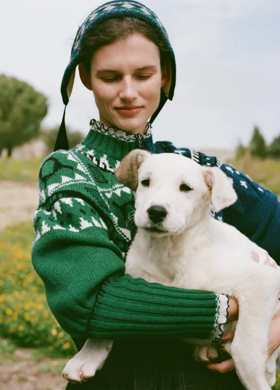 Inez Fair Isle Headband made by Sea New York