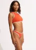 Beach Bound Scoop High Cut Bikini Bottom - Tamarillo sold by Seafolly