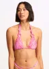Sea Skin Slide Triangle Bikini Top - Fuchsia Rose sold by Seafolly