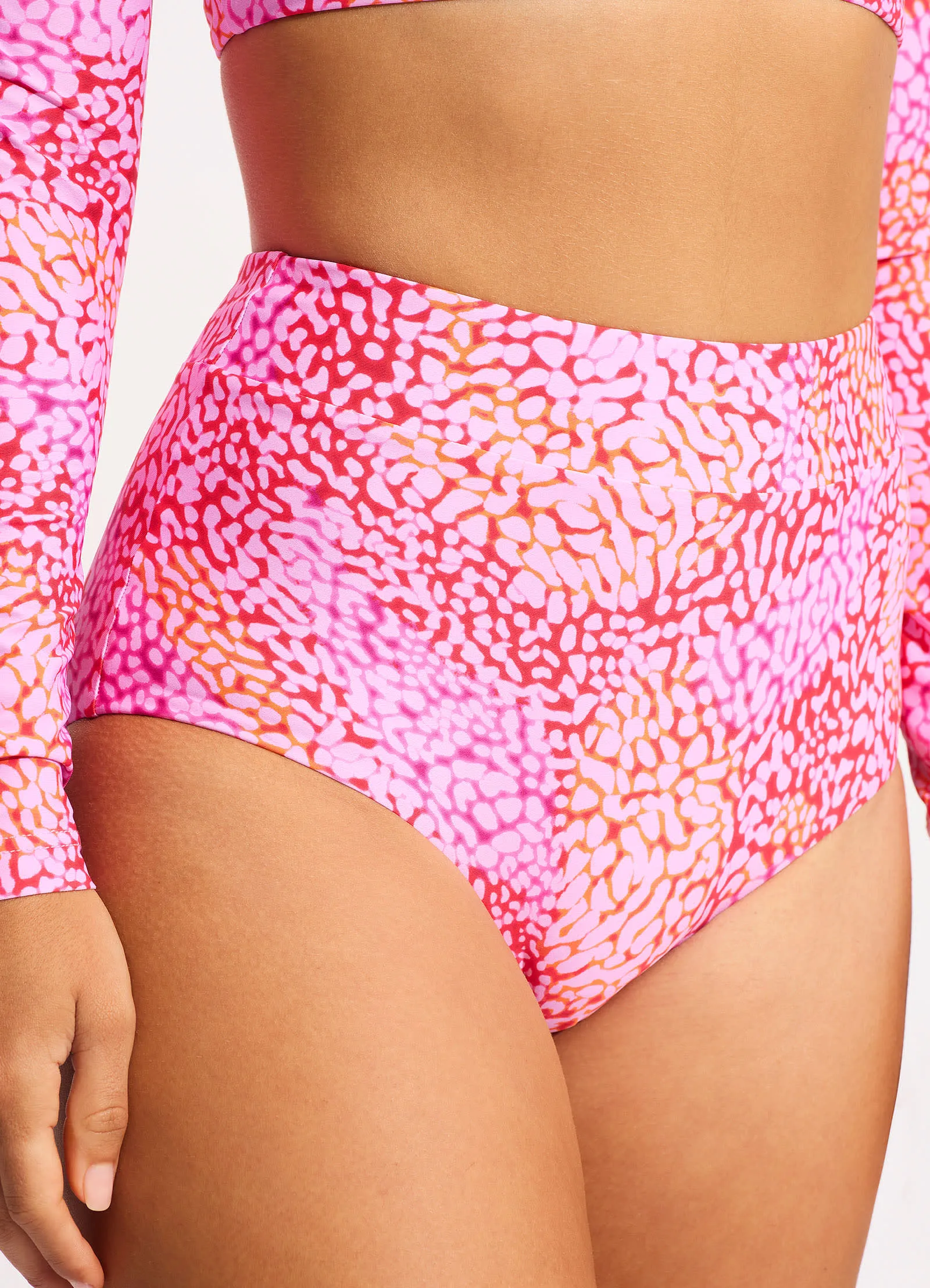 Sea Skin High Waisted Bikini Bottom - Fuchsia Rose sold by Seafolly product image thumbnail 5