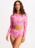 Sea Skin High Waisted Bikini Bottom - Fuchsia Rose sold by Seafolly