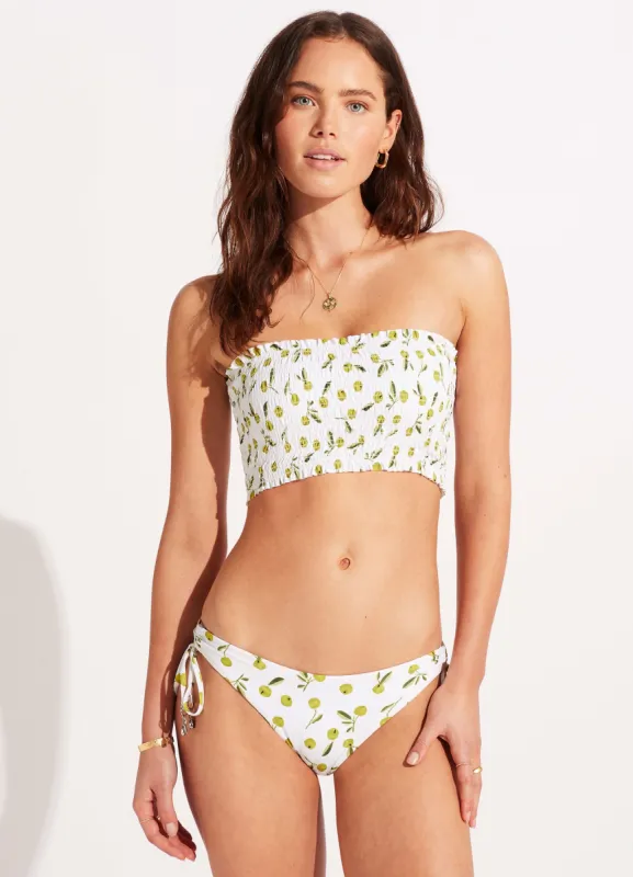 Summer Crush Shirred Long Line Bandeau - Soft Olive sold by Seafolly