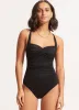 Seafolly Collective Twist Halter One Piece - Black sold by Seafolly
