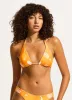 Corfu Reversible Longline Slide Triangle Bikini Top - Turmeric sold by Seafolly