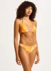 Corfu Reversible Longline Slide Triangle Bikini Top - Turmeric sold by Seafolly