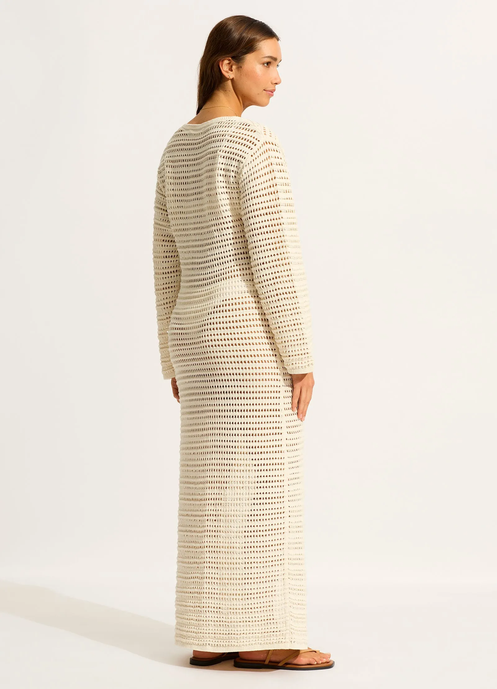 Ahoy Maxi Knit Coverup - Ecru sold by Seafolly product image thumbnail 4