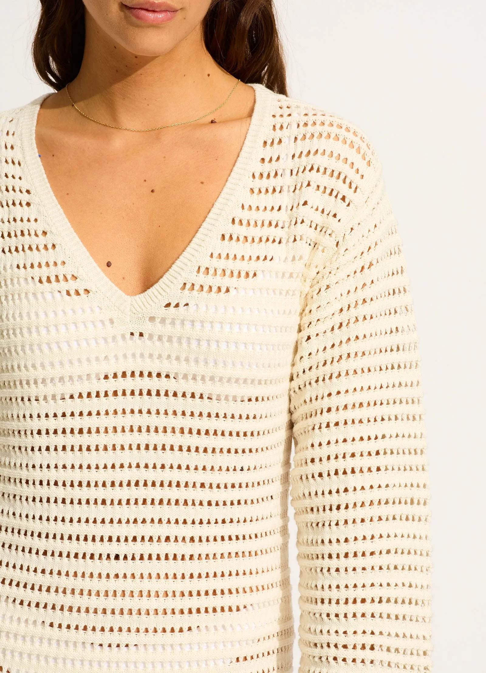 Ahoy Maxi Knit Coverup - Ecru sold by Seafolly product image thumbnail 5