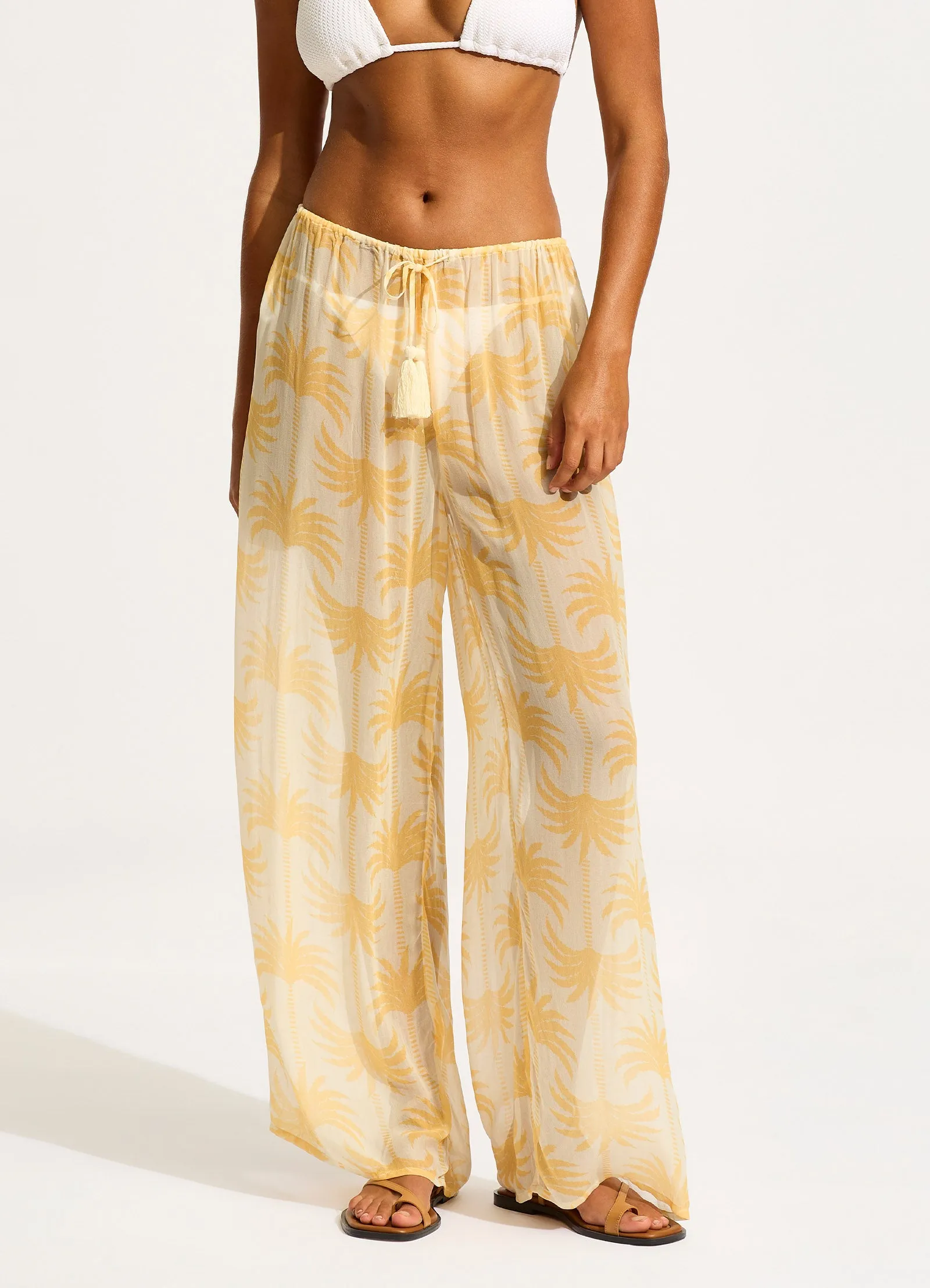 Kasbah Drawstring Waist Pant - Ecru sold by Seafolly product image thumbnail 3