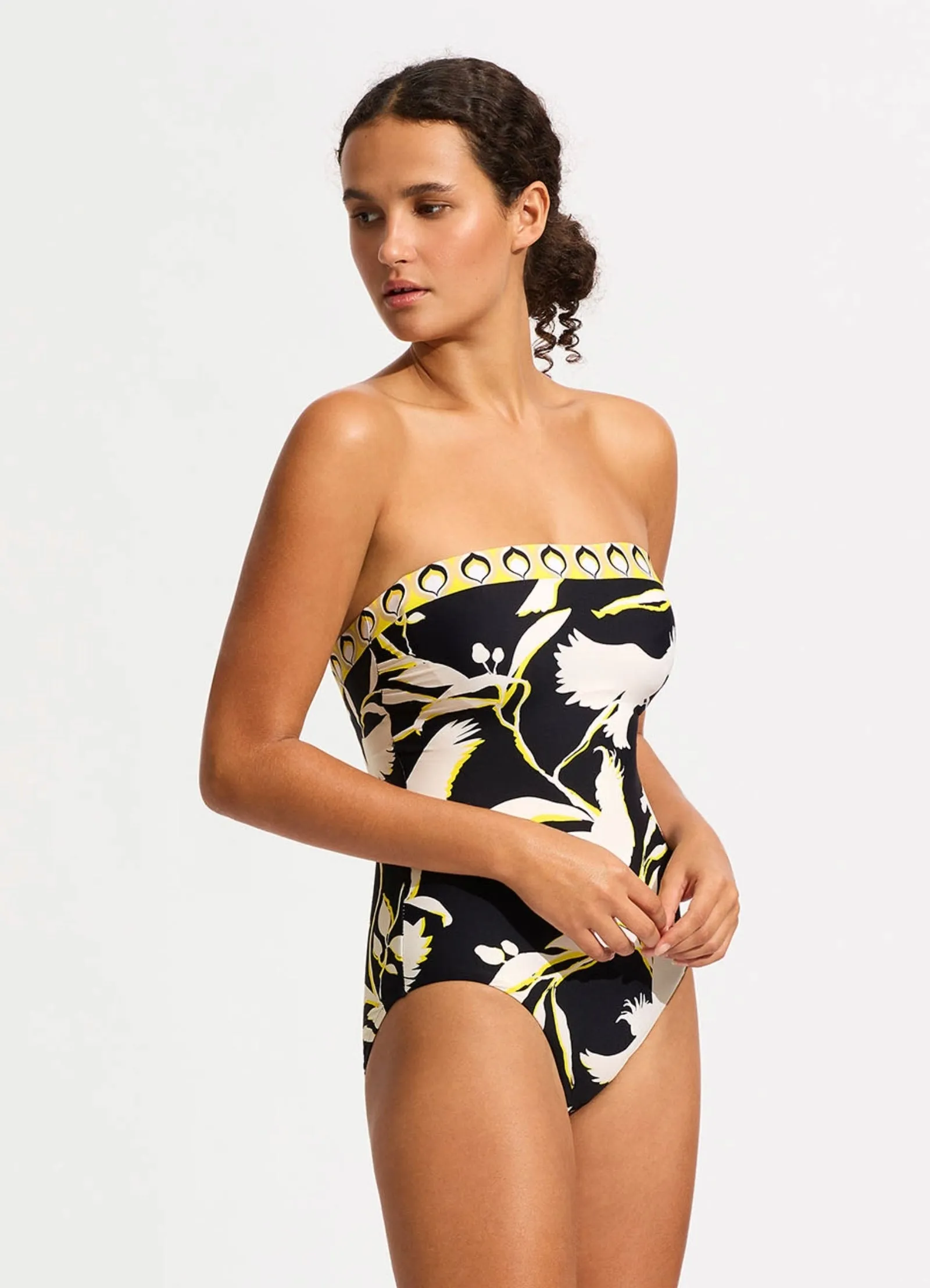 Birds Of Paradise DD Bandeau One Piece - Black sold by Seafolly product image thumbnail 3
