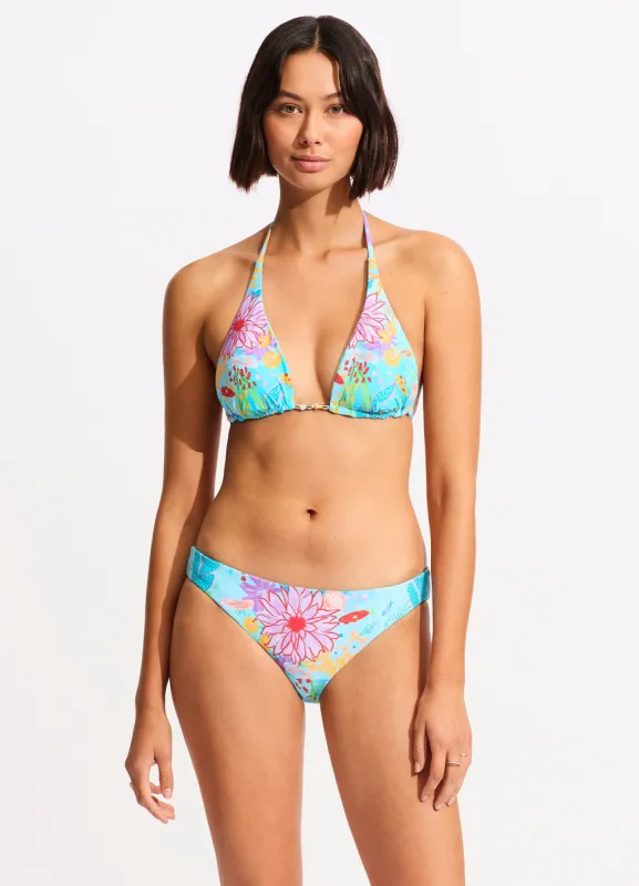 Under The Sea Reversible Hipster Bikini Bottom - Blue Mist sold by Seafolly