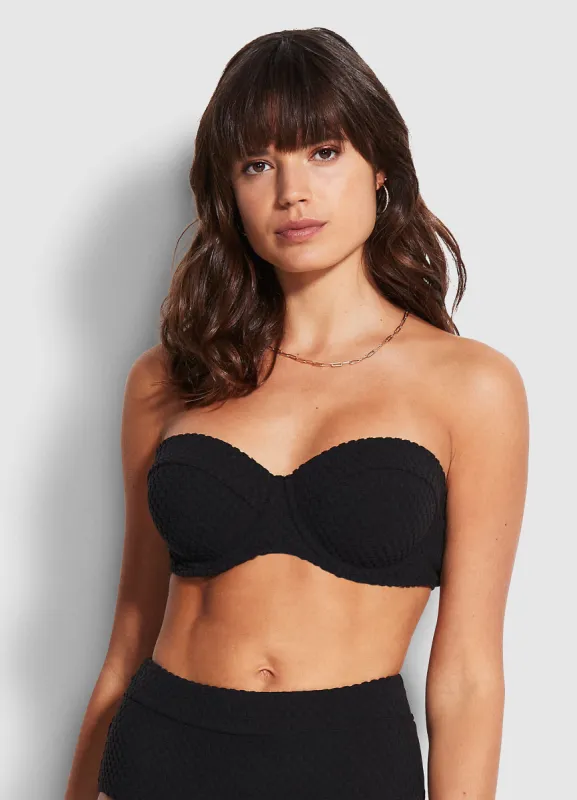 Riviera Bustier Bra - Black sold by Seafolly
