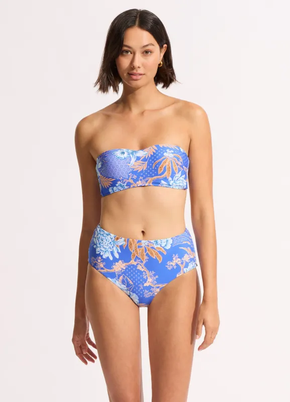 Eden High Waisted Bikini Bottom - Azure sold by Seafolly