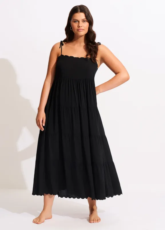 Gia Scallop Midi               - Black sold by Seafolly