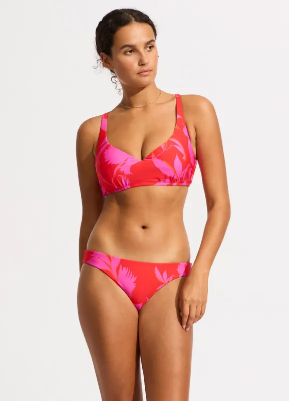 Birds Of Paradise DD Sweetheart Halter Bikini Top - Chilli Red sold by Seafolly