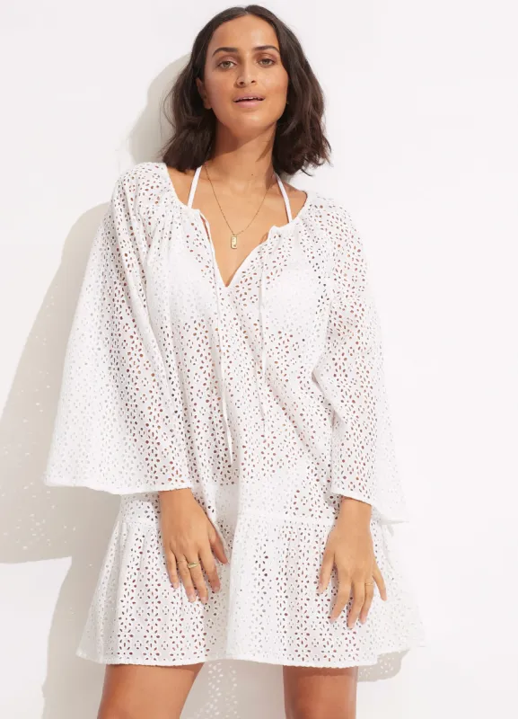 Broderie Anglaise Cover Up - White sold by Seafolly
