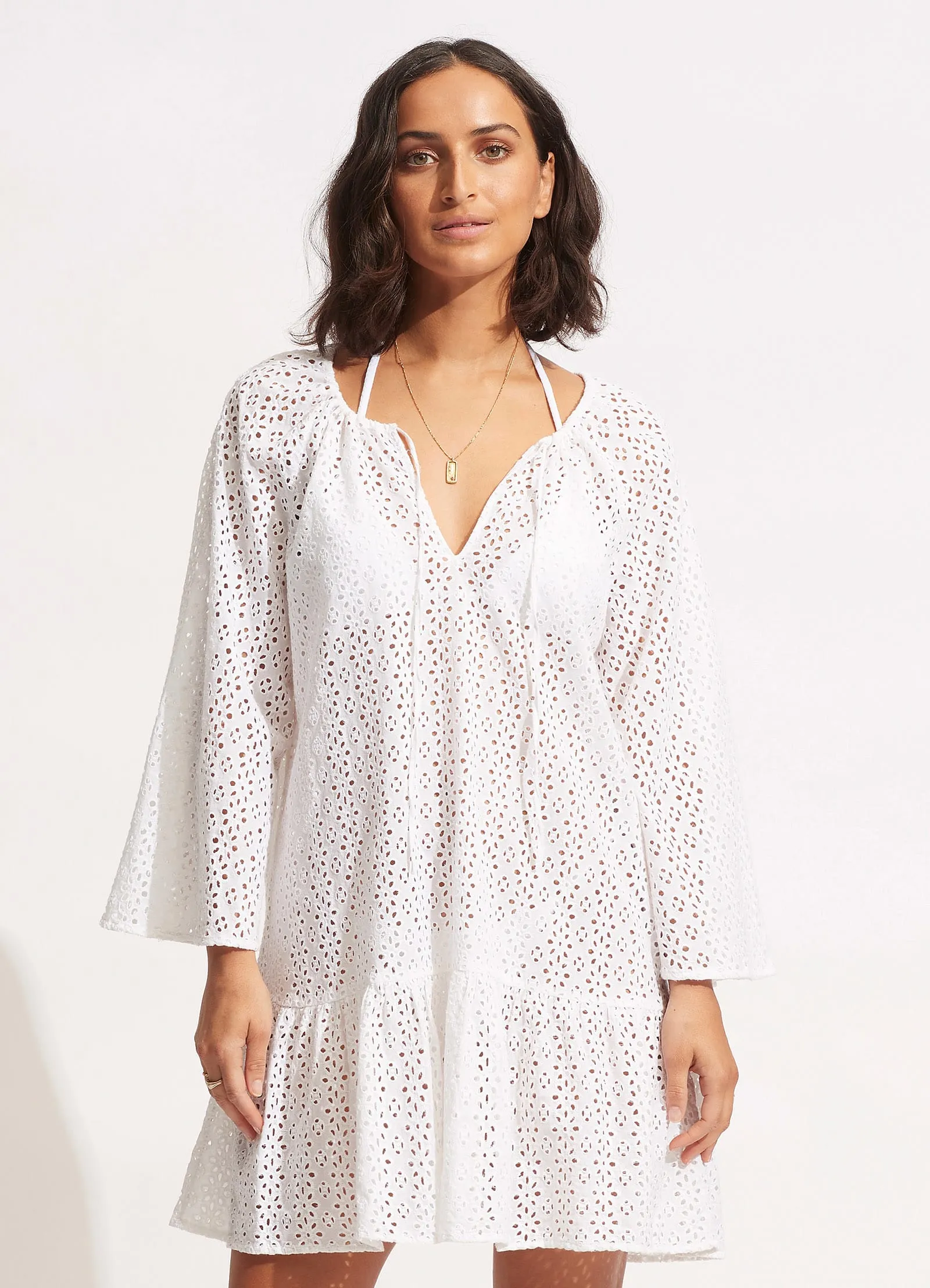 Broderie Anglaise Cover Up - White sold by Seafolly product image thumbnail 2