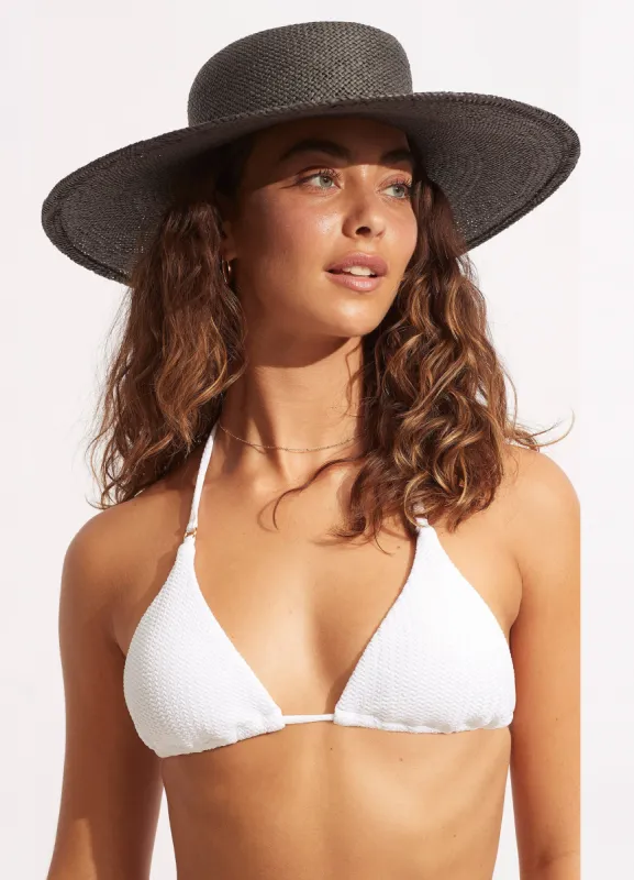 Sundown Boater Hat - Black sold by Seafolly