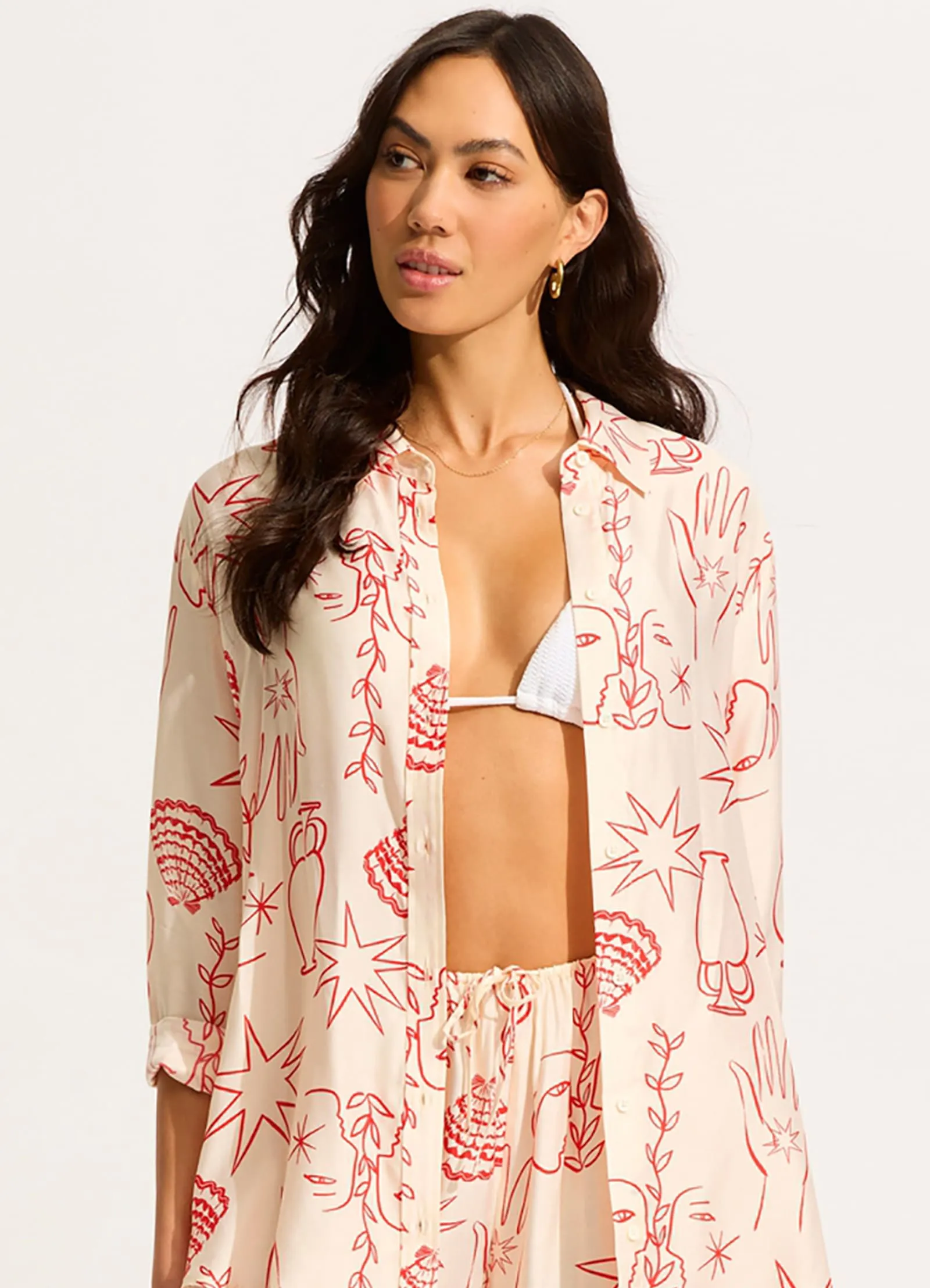 Atlantis Shirt - Ecru sold by Seafolly product image thumbnail 2