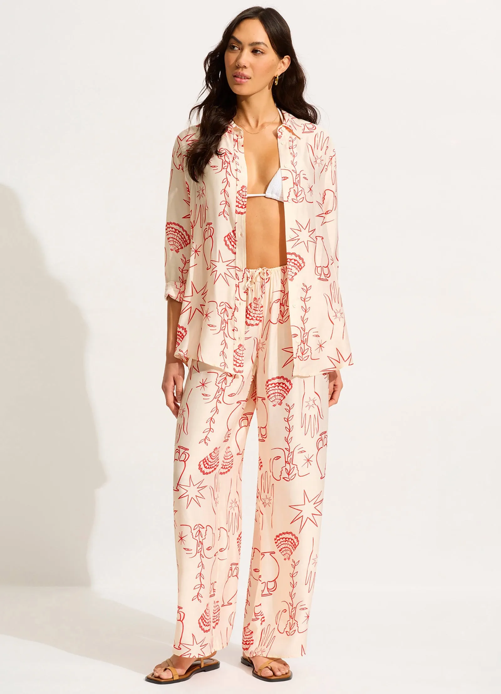 Atlantis Shirt - Ecru sold by Seafolly