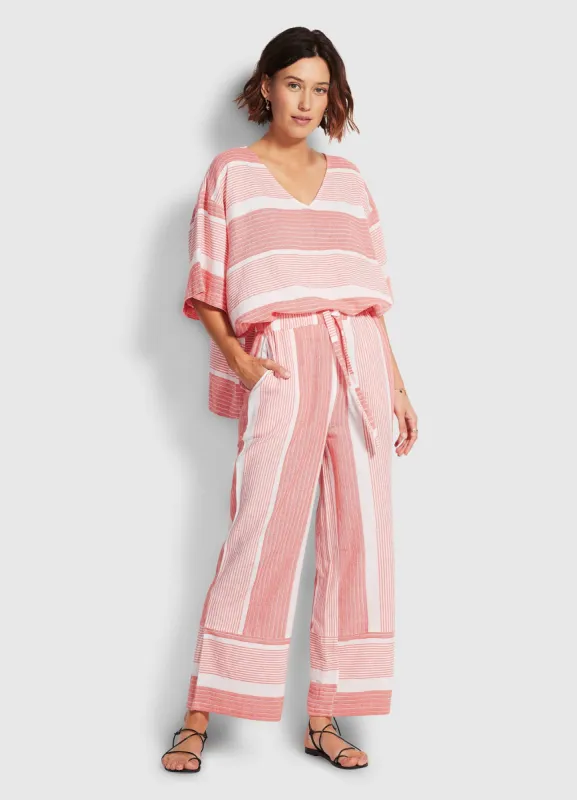 Jacquard Beach Pant  - Sugar Coral sold by Seafolly