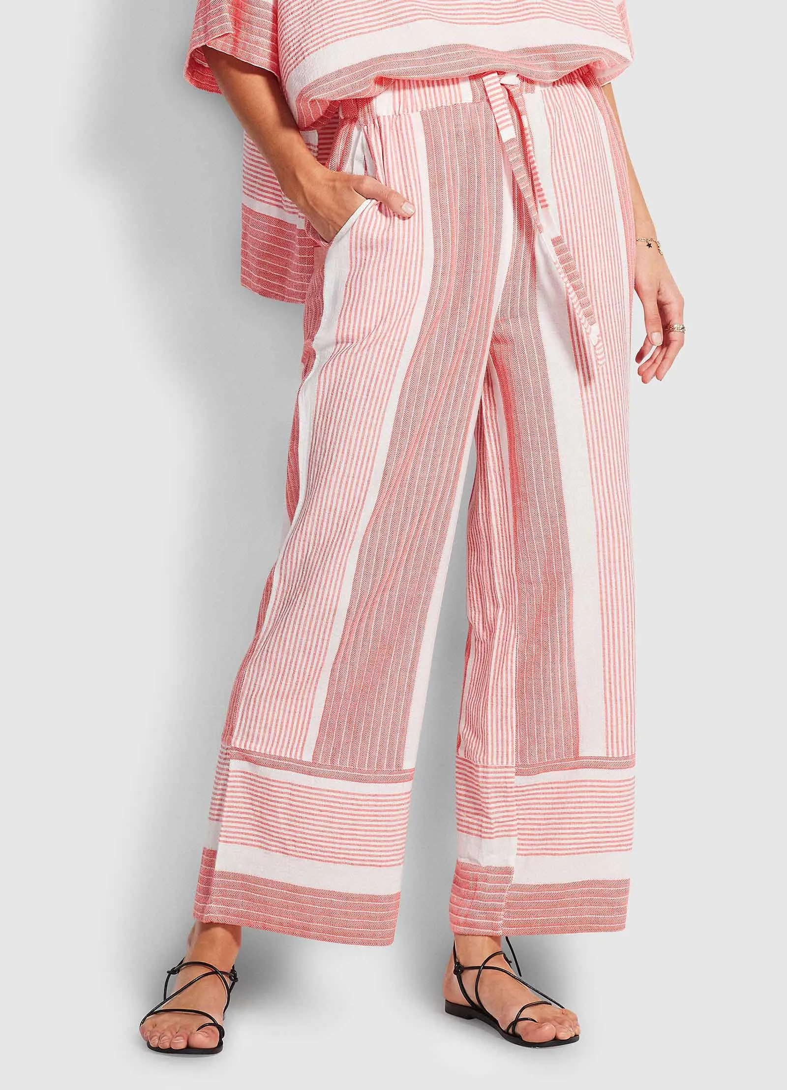 Jacquard Beach Pant - Sugar Coral sold by Seafolly product image thumbnail 2