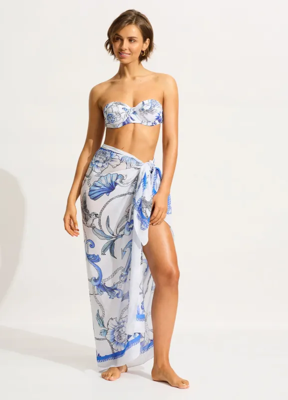 Ahoy Sarong - White sold by Seafolly