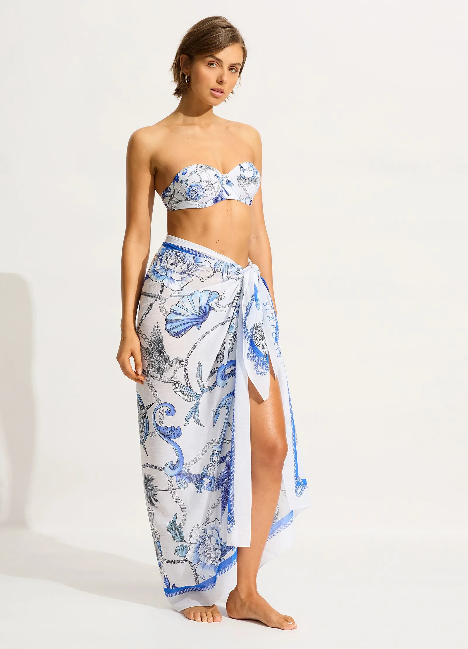 Ahoy Sarong - White sold by Seafolly product image thumbnail 2