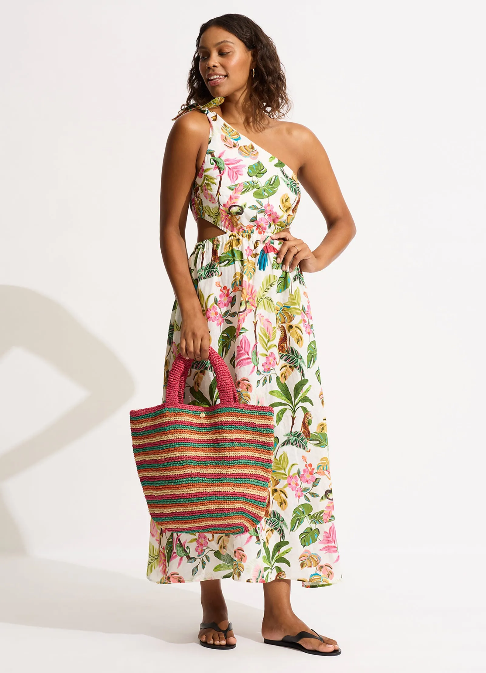 Stripe Woven Tote Bag - Multi sold by Seafolly