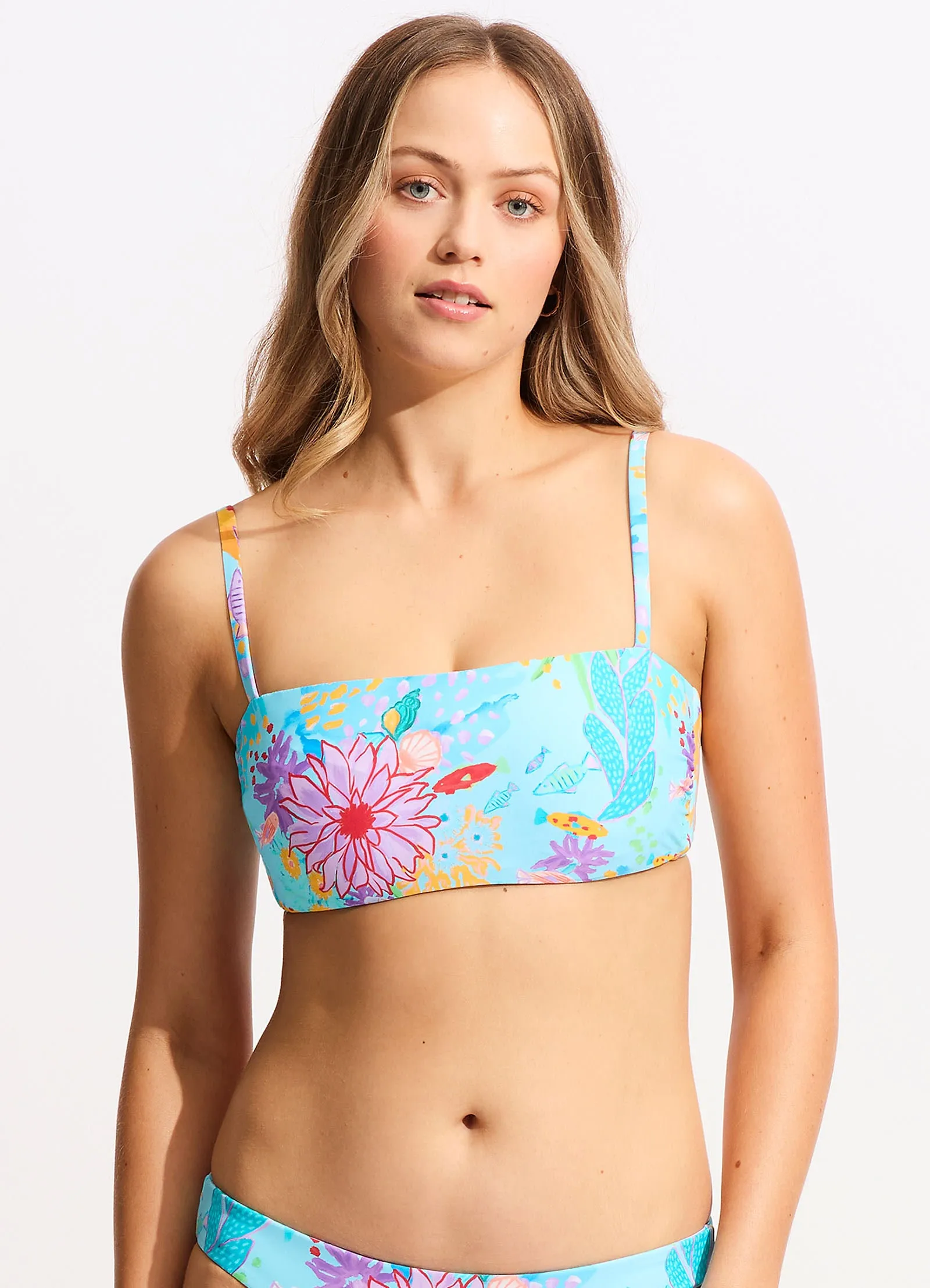 Under The Sea DD Tank Bikini Top - Blue Mist sold by Seafolly product image thumbnail 2