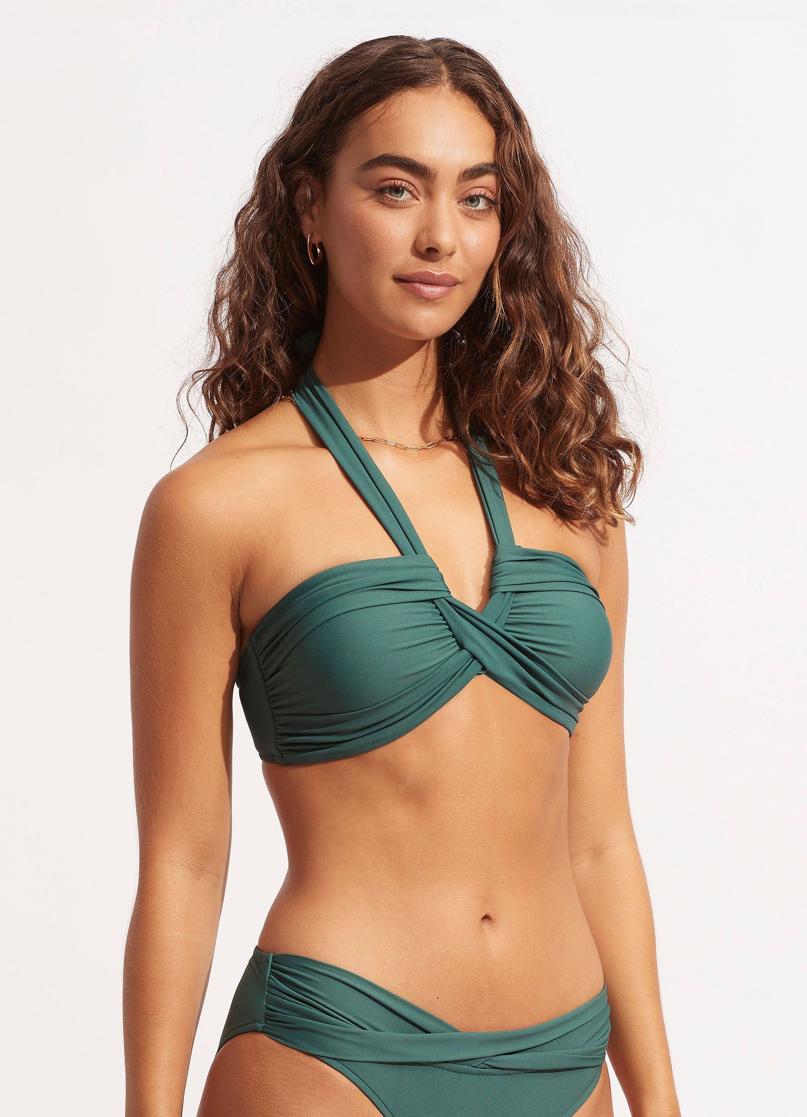 Seafolly Collective Halter Bandeau - Evergreen sold by Seafolly product image thumbnail 3
